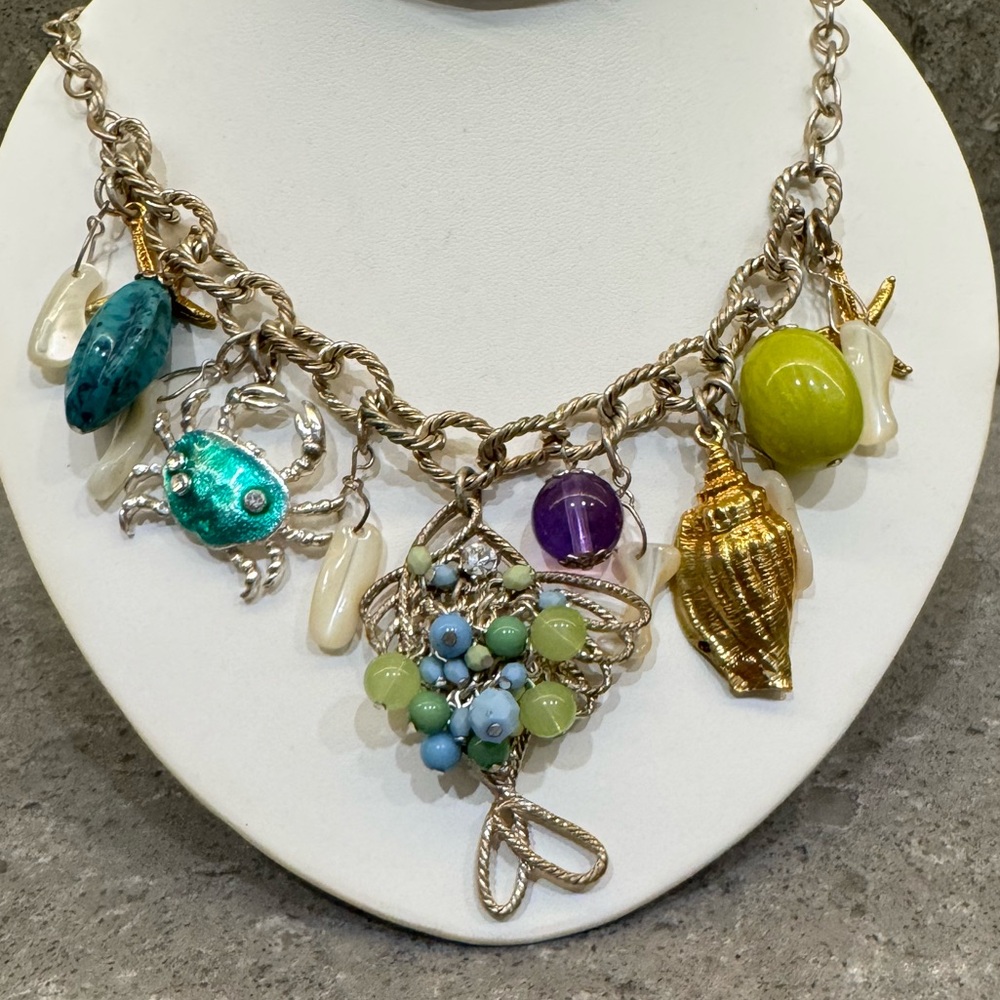 YOSCA Silver Tone Beachcomber Necklace